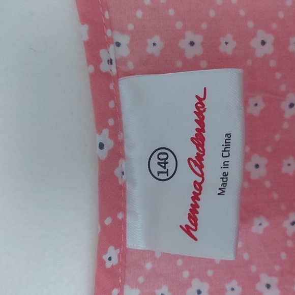 NWT Hanna Andersson 100% Cotton Pink Floral Dress with Elastic Waist/Cuff - Picture 5 of 8